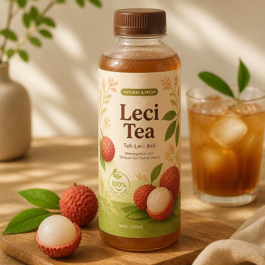 Leci Tea Warkop 84 minuman teh leci manis dan segar